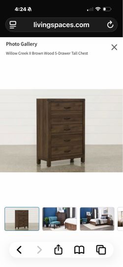 5 drawer dresser from living spaces