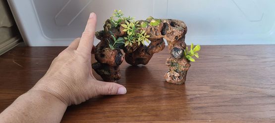 Aquarium Rock Arch Decoration with Plants