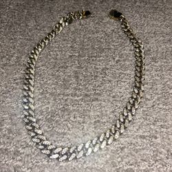 Moissanite Chain 24 in Cuban Link VVS