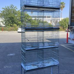 4 of No Rust Zinc Plate Breeding Breeder Birds Cages With Removable Rolling Stand 