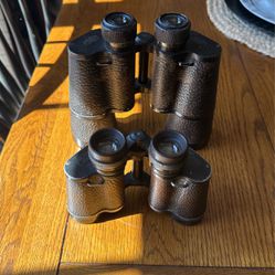 2 Zeiss Binoculars , Dekaris 10x50 And Deltrintem 8x30