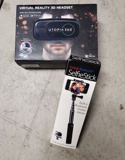 3D Headset & Selfie Stick $18 OBO Takes Both