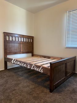 Full Solid Wood Bed Frame $360