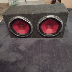 2 12" Sony Xplod Subs In ASC  Sealed Incloser.