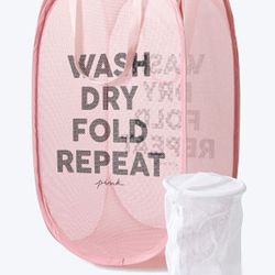 New Victoria Secret Pink Foldable Laundry Hamper And Lingerie Washing Bag
