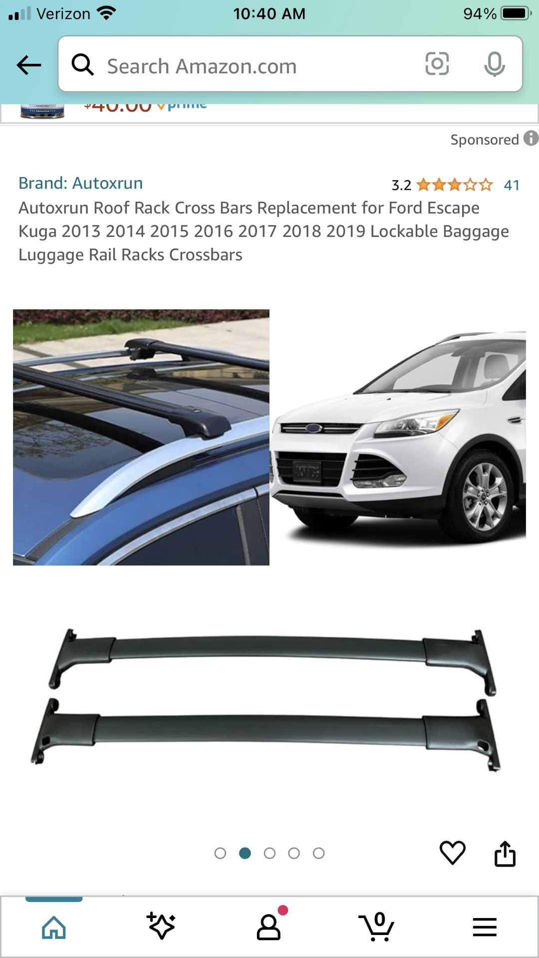 Ford Escape Roof Rack Rails