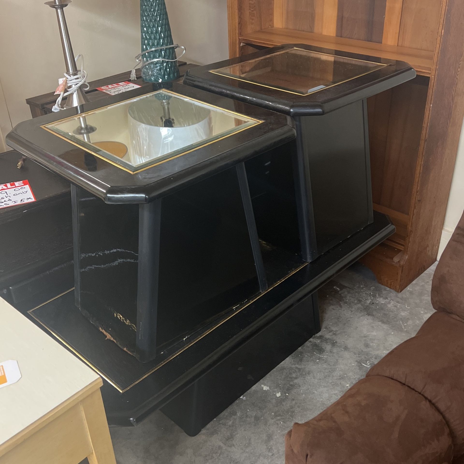 Three piece cocktail and end table set for $49