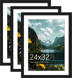 Picrit 24x32 Picture Frame 3 Pack Black