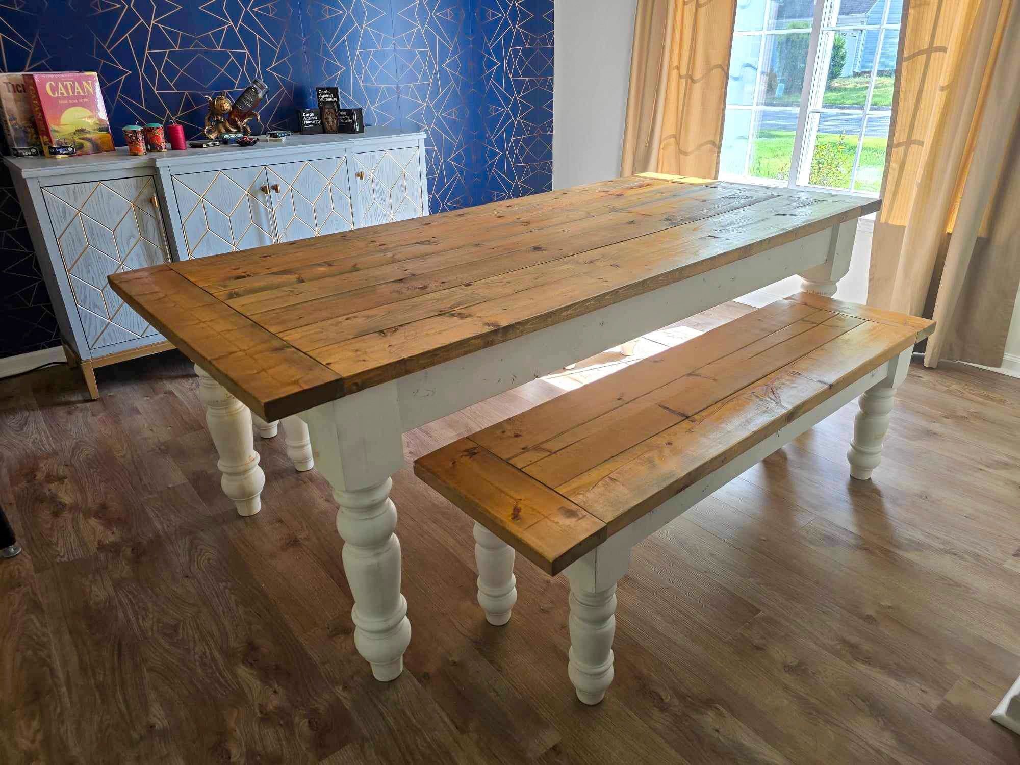 Farmhouse Table and Benches 