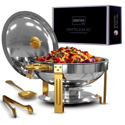 NEW STAINLESS STEEL CHAFING DISH SET(YELLOW GOLD)