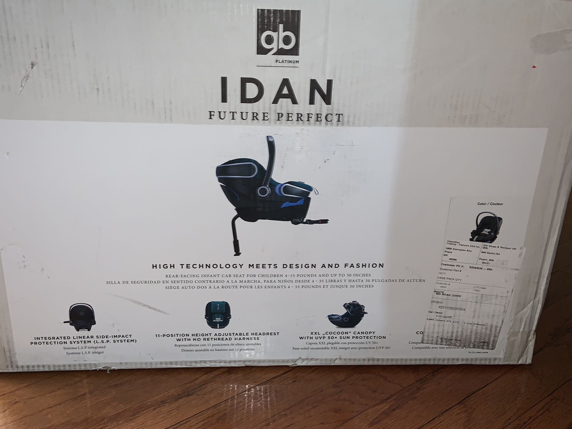 Idan Baby Car seat Black & Blue New