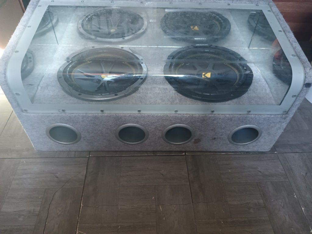 10 In. Kickers Wood and plexiglass Speaker Box