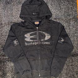 Bottega Desires Black Zip-Up Hoodie