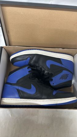Air Jordan 1 Mid Royal Blue Black Sneakers#50602