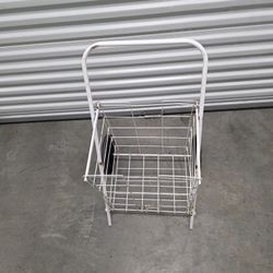 White Metal Shopping Cart