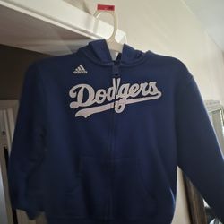 Dodgers Stitched Zip Up Hoodie Medium