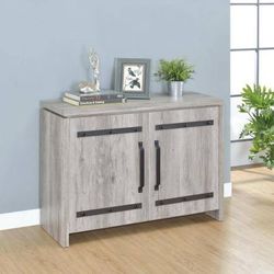 Grey Driftwood Finish 2 Door Accent Cabinet!! SUPER SALE!!