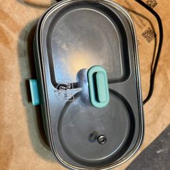 Mini Electric Grill & Griddle – Retro Teal, Works Great!