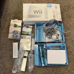 Original Nintendo Wii Console With Original Box, 2 Controllers, Wii Play And Wii Sports