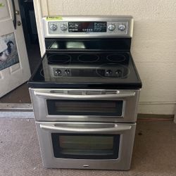 Maytag Double Oven Glass Top Electric Stove