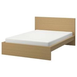 IKEA MALM Bed Frame Oak Veneer - Queen