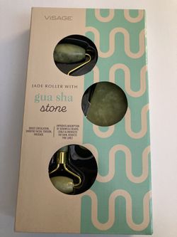 Brand New, Sealed, Jade Roller With Gua Sha  Stone
