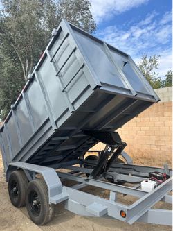 New 12ft Long SCISSOR LIFT Hydraulic Dump Trailer with Ramps 💪🏻