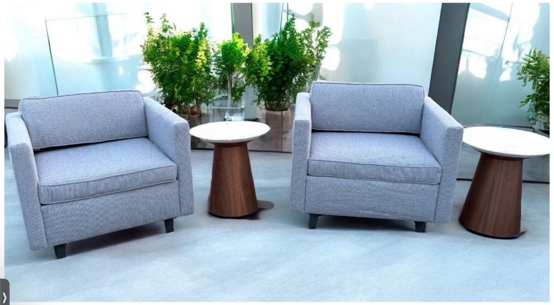 Office Furniture Set Gray And Blue Accent Chair, Sofa Sale