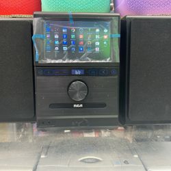Excellent Gift 🎁 Item.  Rca Bluetooth Shelf System With Detachable Tablet Screen. CD Bluetooth Ratio.  Remote Control.  Brand New In Box. 
