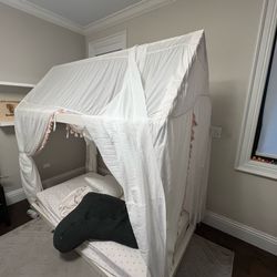 Pottery Barn Camden house bed, mattress, and tent cloth