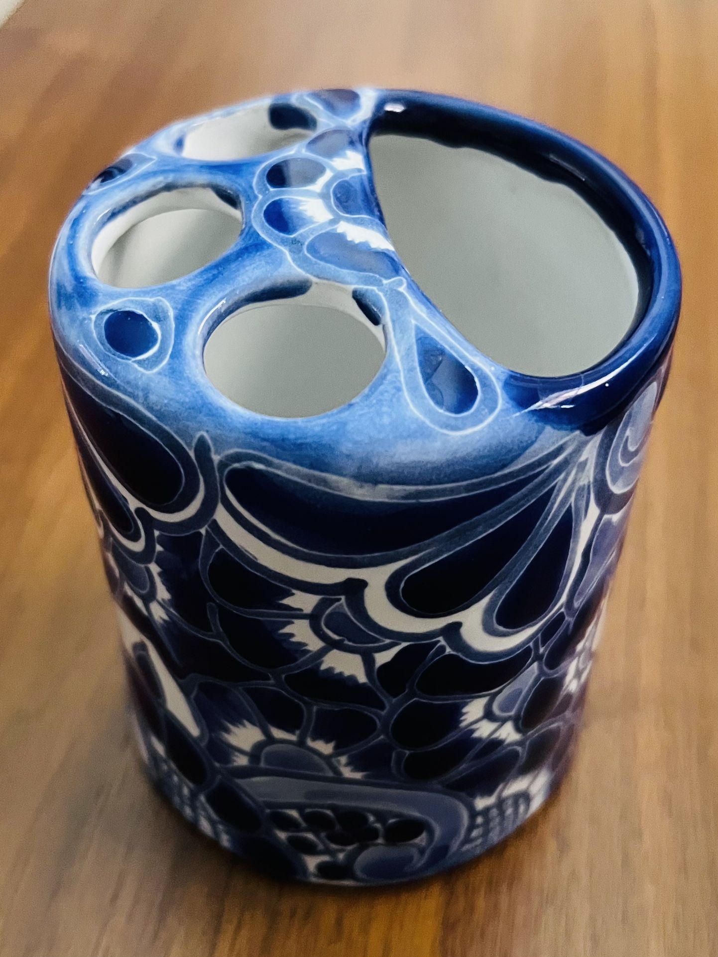 Talavera Toothbrush Or Makeup Brush Holder