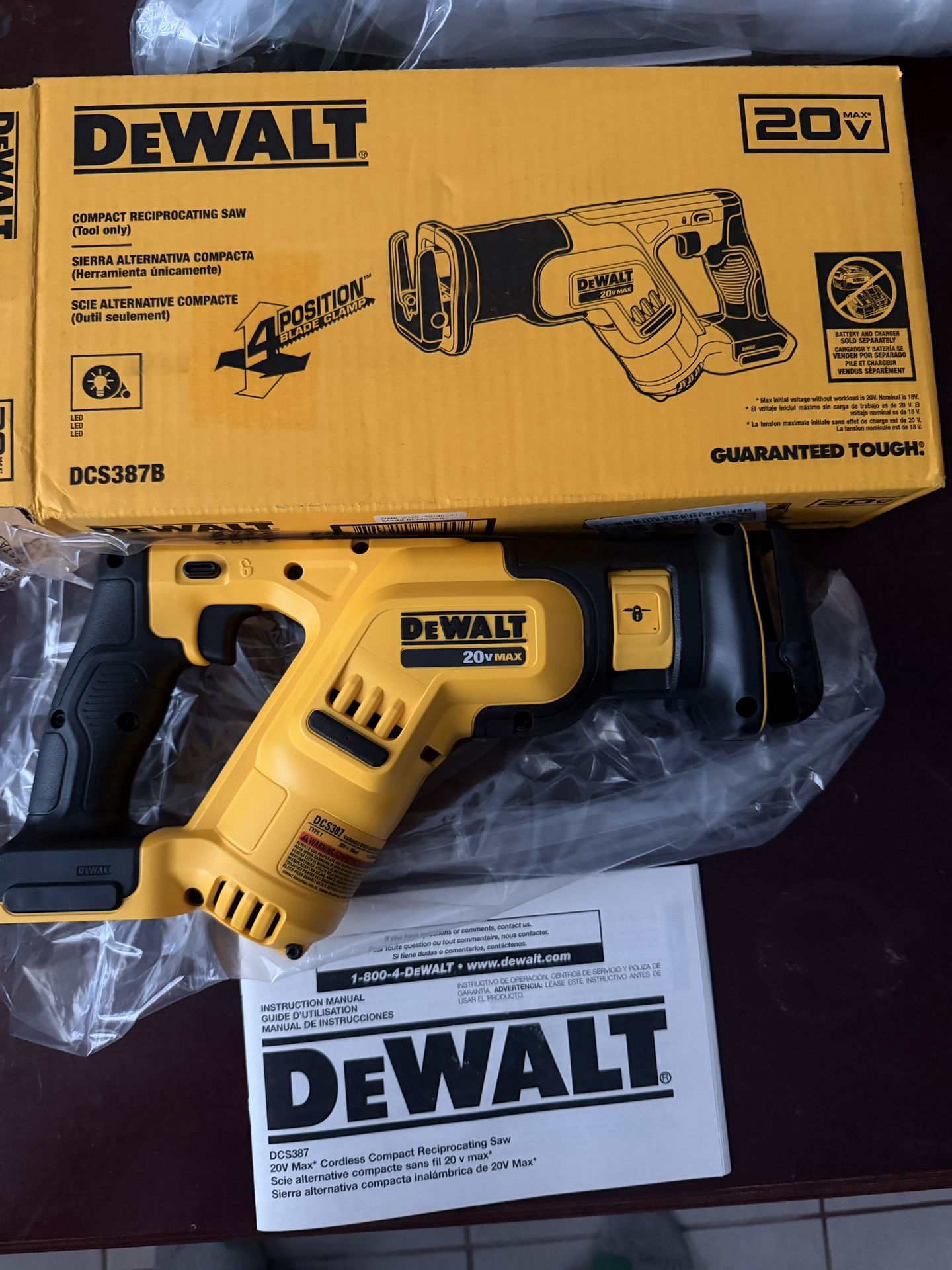 Dewalt Saw reciprocating NEW