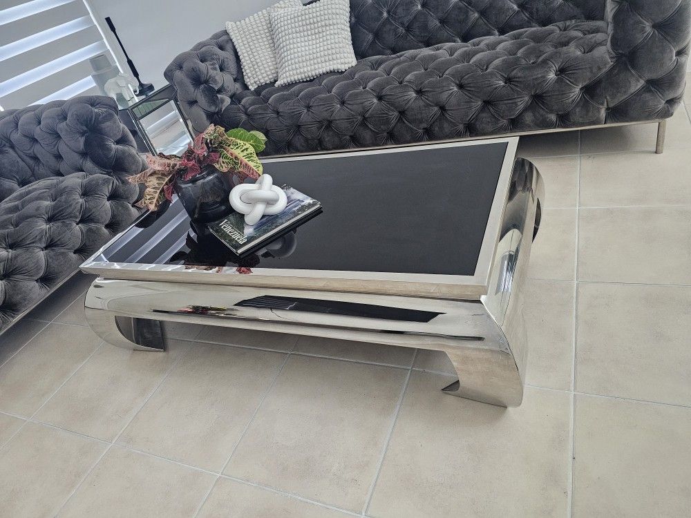 Mesa De Centro De Sala De Acero Inoxidable