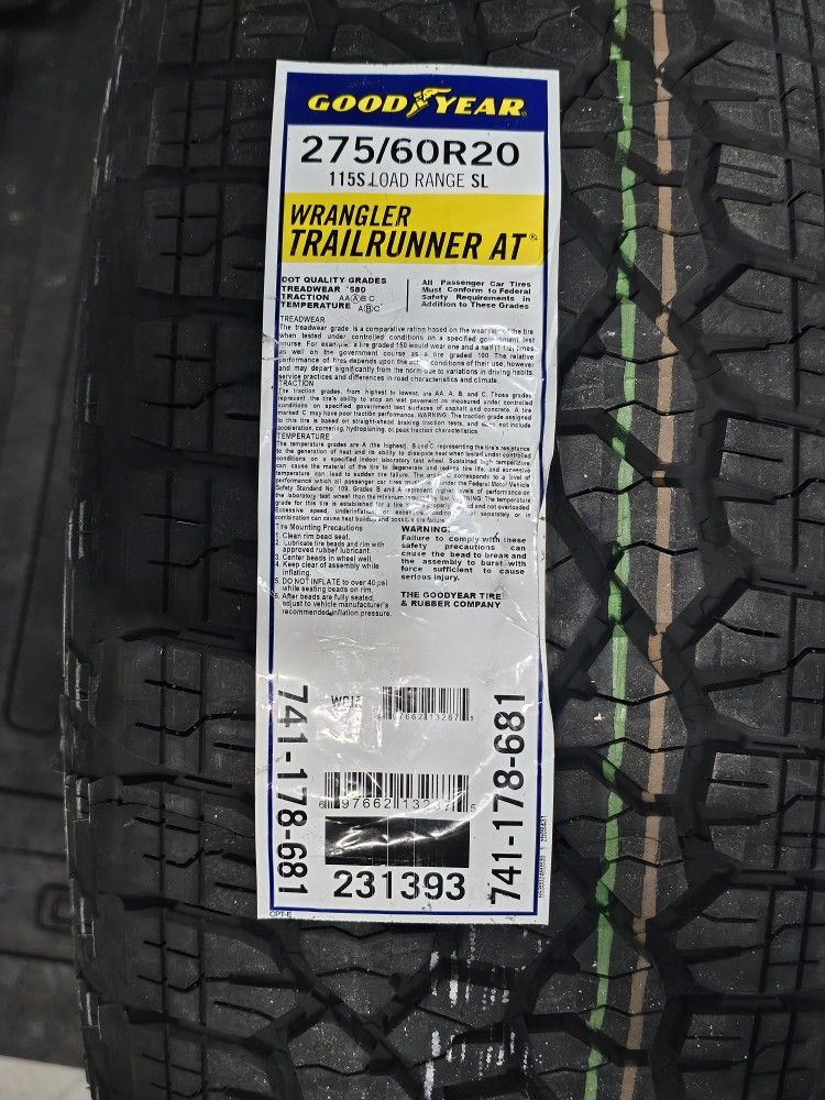 Goodyear Wrangler TrailRunner AT Tire 275/60R20 New
