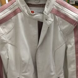 Wilson's Leather white leather racing jacket size LX