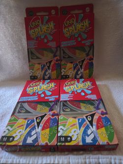 Brand New UNO SPLASH 4  IN TOTAL VERY COLLECTABLE
