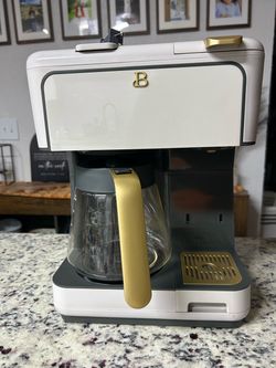 Beautiful by Drew Barrymore Coffee Maker – White & Gold