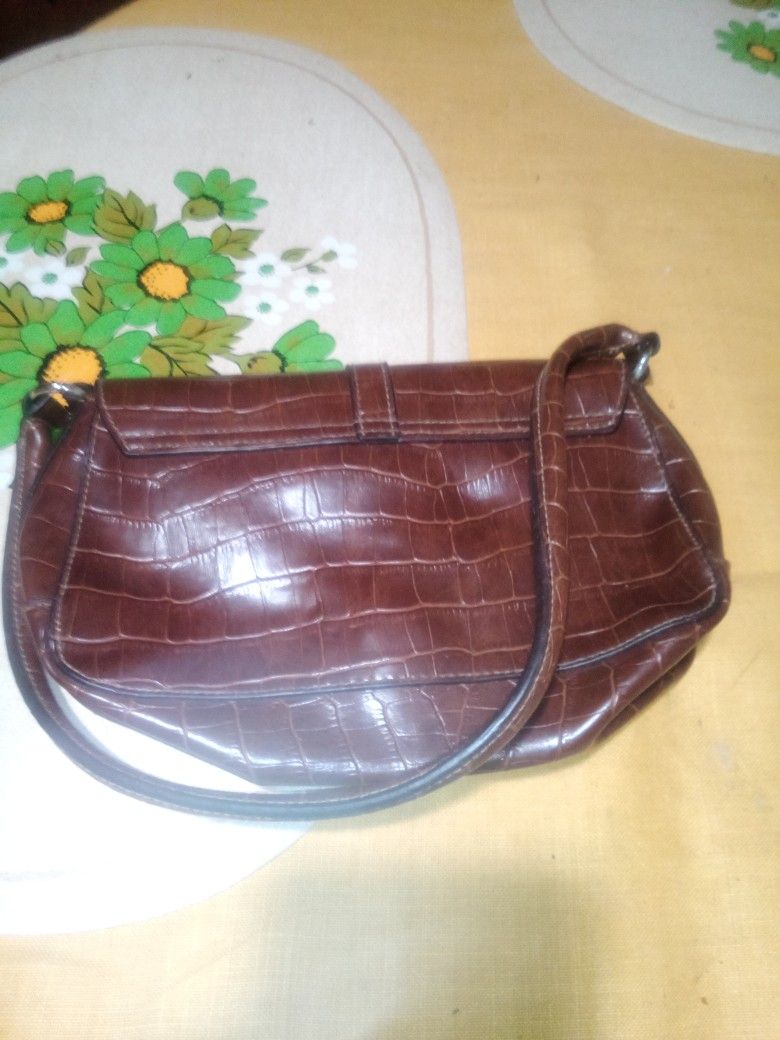Brown Leather Handbag Purse