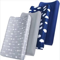 Changing Pad Covers 4 Pack New Blue Gray