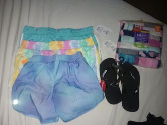 GIRLS SHORTS/SLIPPERS/UNDERWEAR $10