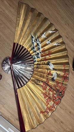Large Decorative Asian Wall Fan