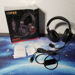 New Edifier G2II Gaming Headset for PC PS4 USB Wired Gaming Headphones W/ 7.1 Surround Sound W/ Noise Canceling Microphone and RGB Light 50mm Driver C