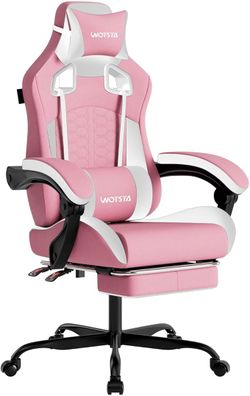 Gaming Chair with Massage,Ergonomic PC Gaming Chair with Footrest Comfortable Headrest and Lumbar