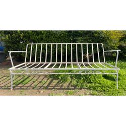 Vintage Wrought Iron 3 Seat Outdoor  Bench 
