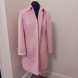 Jones Wear Pink Jacket Peacoat Lightweight Size 4 Pockets Dress Coat