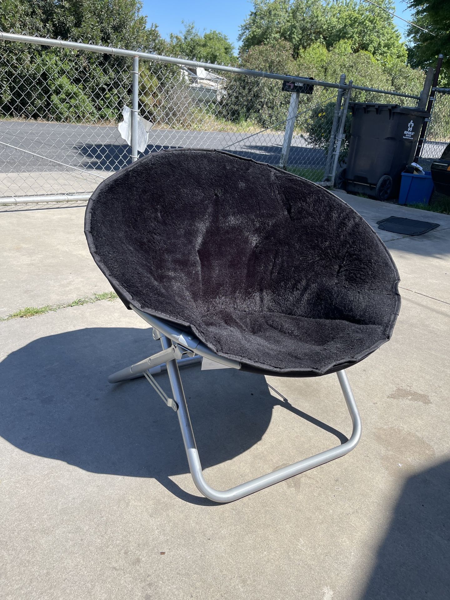 Faux Fur Saucer Chair