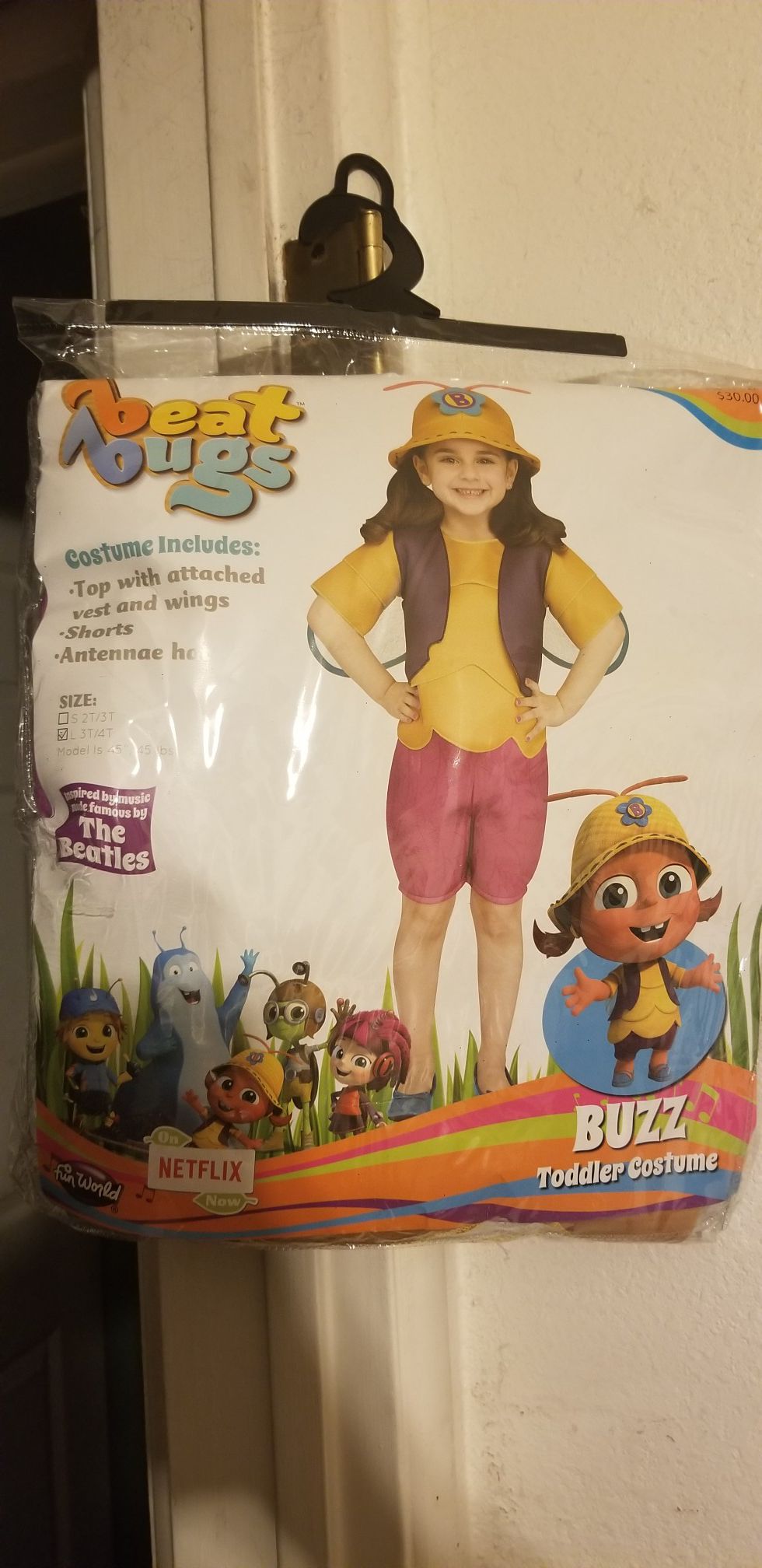 Kids beat bugs "Buzz" costume 3T/4T