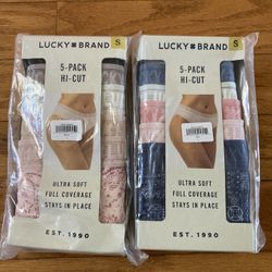 NWT Lucky Brand Women Hi-Cut Underwear 10 Pack Size S