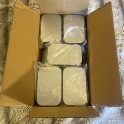 Rectangular Hinged Silver Tin Boxes -40 Pk 3-1/2” x 2-1/2” x 4/5”