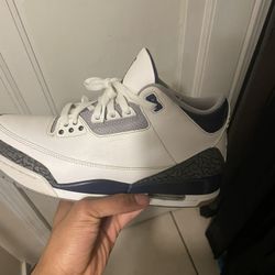 Jordan 3s White And Navy blue